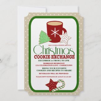Festive Christmas Cookie Exchange Party Announcement