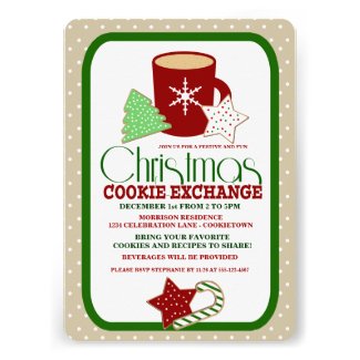 Festive Christmas Cookie Exchange Party Announcement