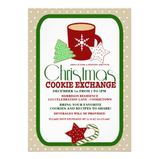 Festive Christmas Cookie Exchange Party Announcement