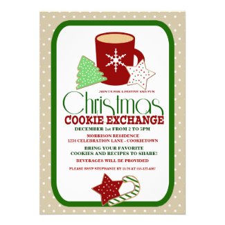 Festive Christmas Cookie Exchange Party Announcement