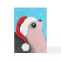 Festive Christmas Hedgehog cards