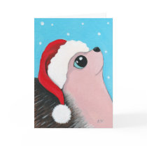 Festive Christmas Hedgehog cards by LisaMarieArt Festive Christmas Hedgehog cards