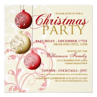 Festive Christmas Party Invitation