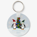Festive Christmas Penguin Keychain by HolidayFun Festive Christmas Penguin Keychain