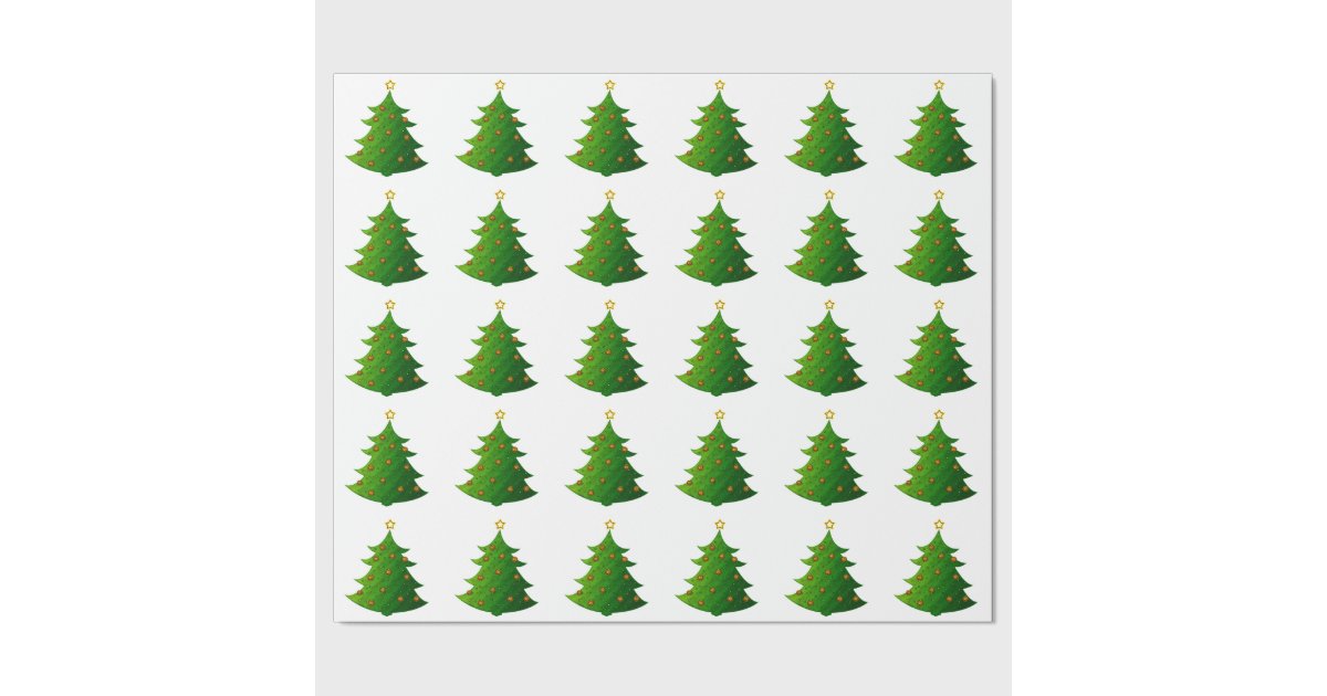 festive christmas tree wrapping paper zazzle festive christmas tree wrapping paper zazzle