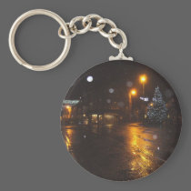 Festive Crowborough in the Snow keychains