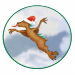 Festive Flying Chupacabra Ornament Photo Cutout