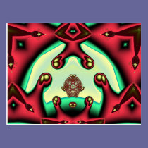 Festive fractal postcards