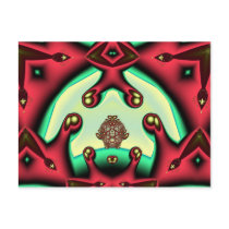 Festive fractal post card
