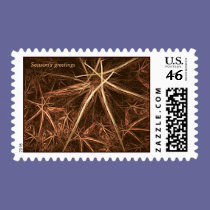 Festive fractal straw stars stamps