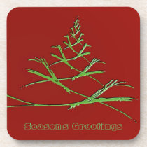 Festive fractal tree cork coasters