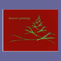 Festive fractal tree postcards