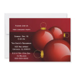 festive gold  red Holiday Party Invitations invitations