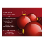 festive gold  red Holiday Party Invitations invitations