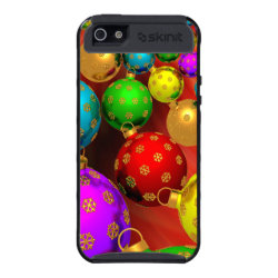 Festive Holiday Christmas Tree Ornaments Design iPhone 5 Case