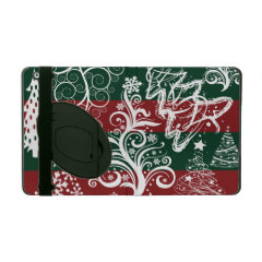 Festive Holiday Christmas Tree Red Green Striped iPad Case