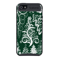 Festive Holiday Green Christmas Trees Xmas Cover For iPhone 5/5S