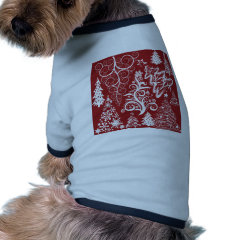 Festive Holiday Red Christmas Tree Xmas Pattern Pet Clothes