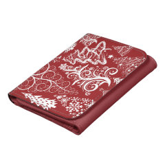 Festive Holiday Red Christmas Tree Xmas Pattern Wallets