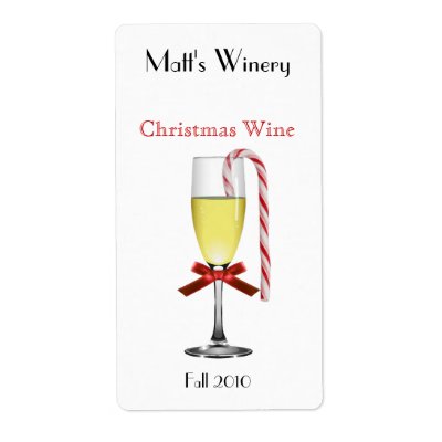 Festive Holiday Wine Labels