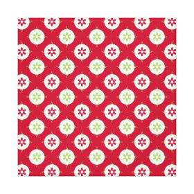 Festive Holiday Winter Pattern Red Green Gallery Wrap Canvas