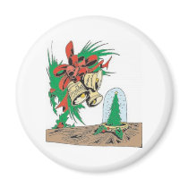 Festive Holly and Tree magnets