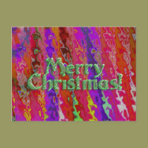 Festive Merry Christmas postcards