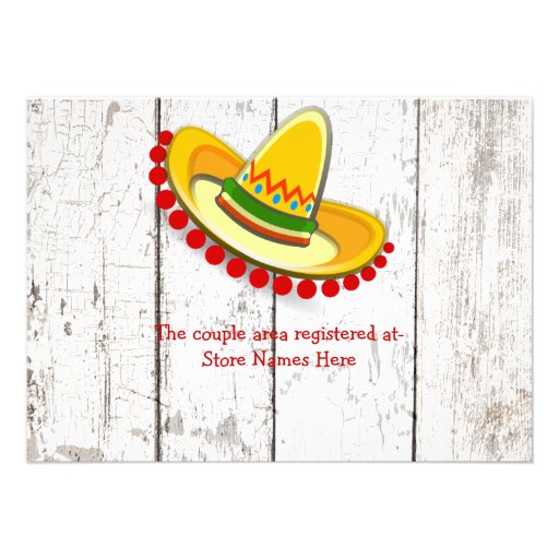 Festive Mexican Fiesta Couple's Wedding Shower Custom Invitations