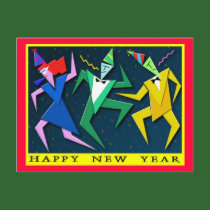 Festive New Year postcard by Tamathaa Festive New Year postcard