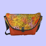 Festive Orange Doodle messenger bags