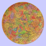 Festive Orange Doodle plates