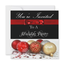 Festive Personalized Holiday Party Invitation