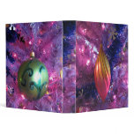 Festive Purple Christmas Tree &amp; Ornaments Binder