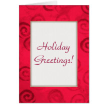 Festive Red Spirals Christmas Card