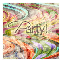 Festive Retro Birthday Party Invitation