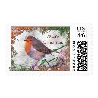 Festive Robin Postage stamp
