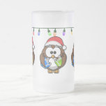 festive santa owl mugs