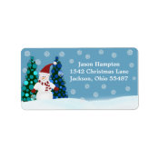 Festive Snowman Address Labels label
