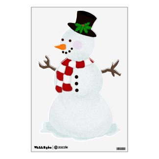 Festive Snowman Wall Decal