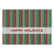 Festive Stripes Holiday Card