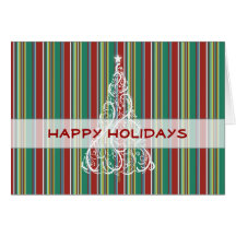 Festive Stripes Holiday Card