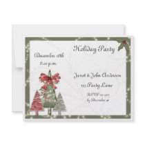 Festive Trees Holiday Invitation