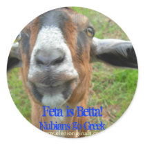 Feta is Betta Mariah the Goat Sticker by Elenimou Feta is Betta Mariah the Goat Sticker