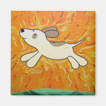 Fetch is Bliss Dog Painting Magnets