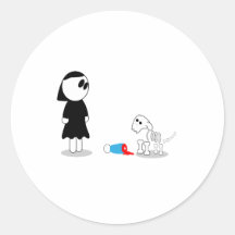 Fetch Round Stickers