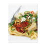 Fettuccini With Roasted Tomato And Basil Postcard