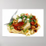 Fettuccini With Roasted Tomato And Basil Print