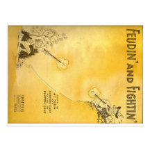 feudin and fightin postcards