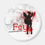 Fey White Magnet