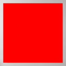 FF0000 Red Poster